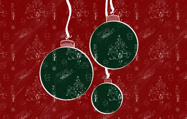 Картинка шары, текстура, Новый Год, Рождество, паттерн, украшение, Christmas, New Year