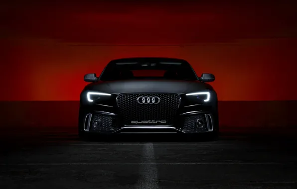 Фон, Audi, фары, quattro, передок