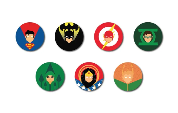 Картинка Wonder Woman, Batman, bat, Green Lantern, Superman, Arrow, Diana, Bruce Wayne
