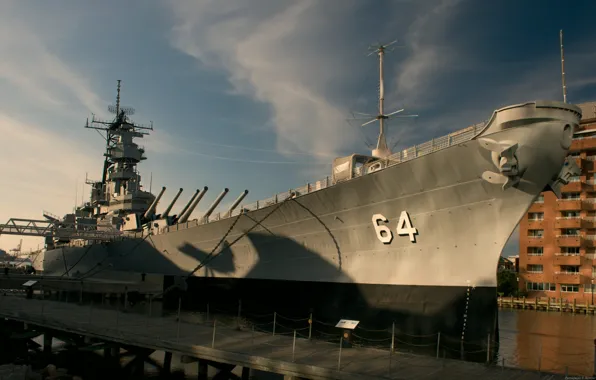 Линкор, USS Wisconsin, корабль - музей, BB-64