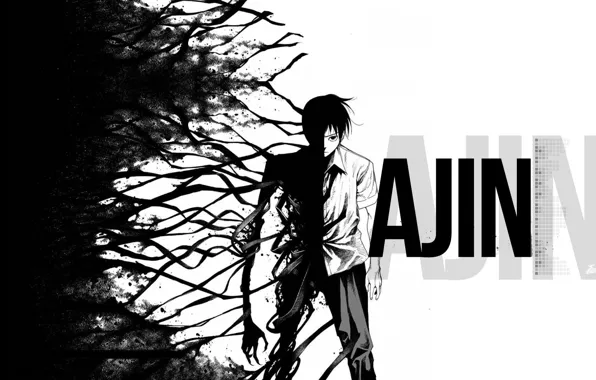 Аниме, арт, парень, Ajin: Demi-Human, Аджин