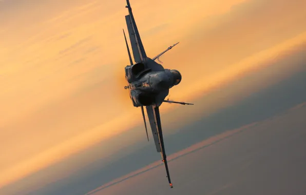 Закат, истребитель, полёт, многоцелевой, Hornet, F-18