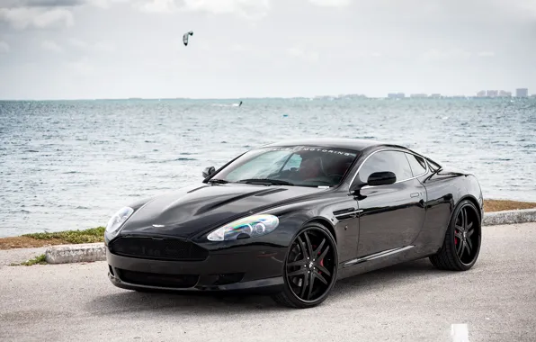 Картинка Aston Martin, wheels, DB9, black, Forgiato