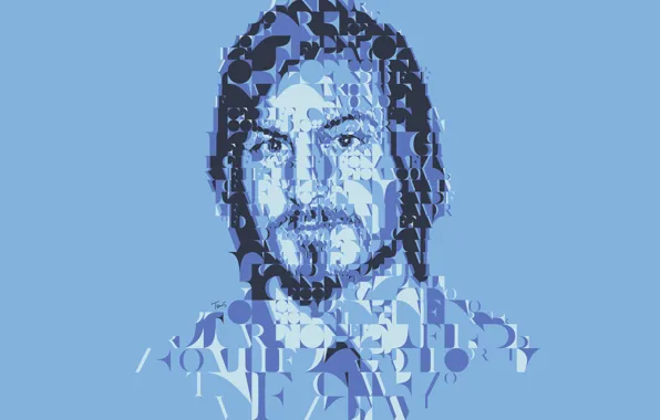 Лицо, коллаж, Apple, вектор, Стив Джобс, Steve Jobs