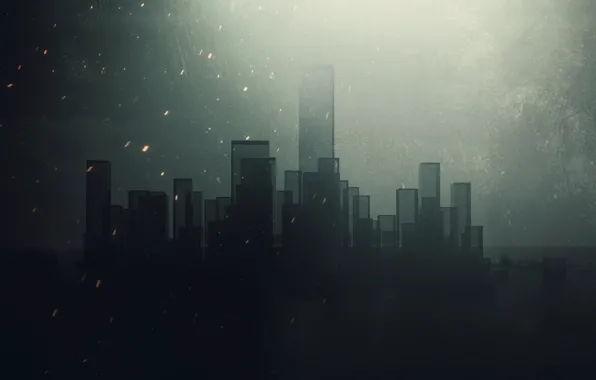 Минимализм, Город, Фон, City, Архитектура, Art, Background, Concept Art