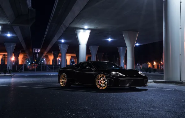 Dark, Ferrari, 360, Front, Bridge, Black, Modena, Collection