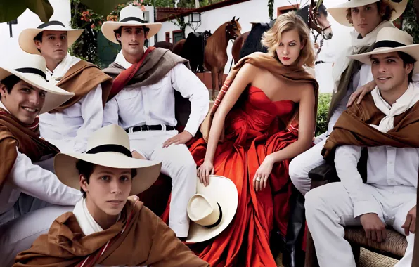 Картинка Vogue, Karlie Kloss, июнь 2014, мексиканские парни