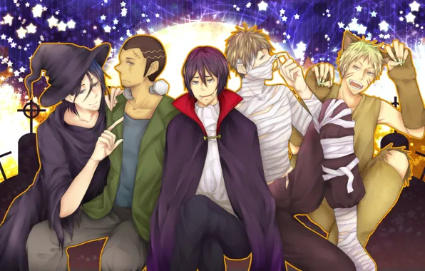 Аниме, арт, парни, баскетбол, хеллоуин, Kuroko no Basket