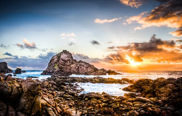 Картинка камни, океан, скалы, берег, Western Australia, Eagle Bay