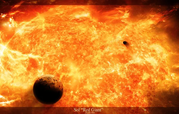 Картинка star, плазма, planet, коронарные выбросы, red giant