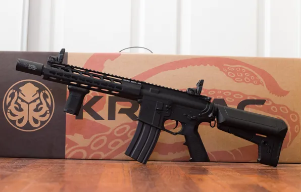 Ar15, assault rifle, Kryptek