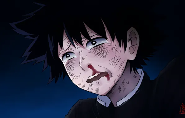 Парень, слёзы, школьник, Mob Psycho 100, Моб психо 100
