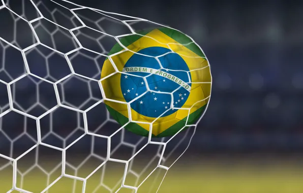 Мяч, Ворота, Футбол, Гол, Brasil, FIFA
