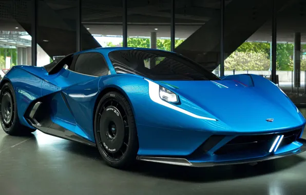 Blue, auto, Supercar, drives, sports cars, Estrema Fulminea, électrique