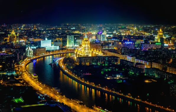 Картинка ночь, Москва, night, Moscow