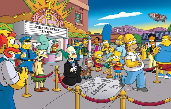 Картинка Симпсоны, Рисунок, Гомер, Мэгги, Maggie, Simpsons, Барт, Арт
