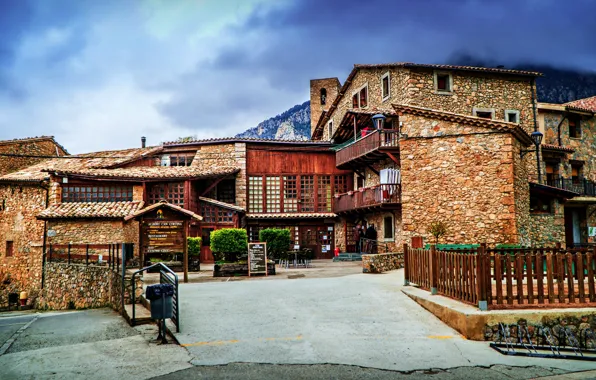 City, sky, old town
