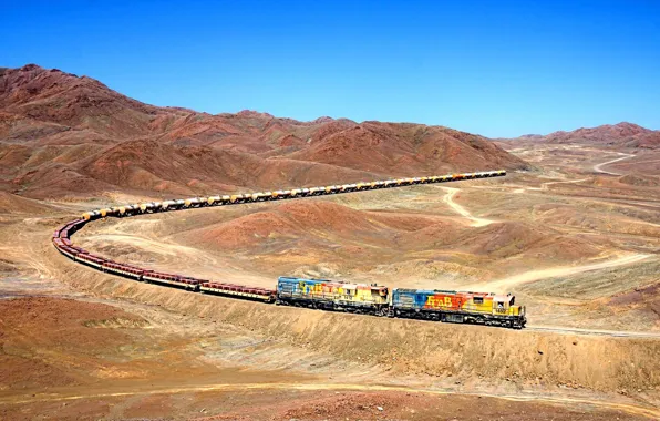 Train, valley, locomotive