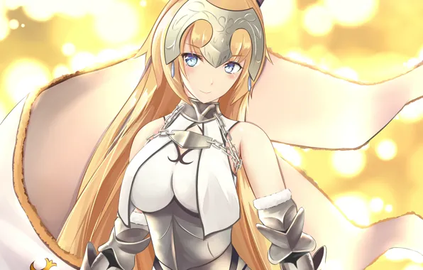 Девушка, улыбка, флаг, Fate/Apocrypha, Fate - Apocrypha, Joan of Arc, Судьба Апокриф