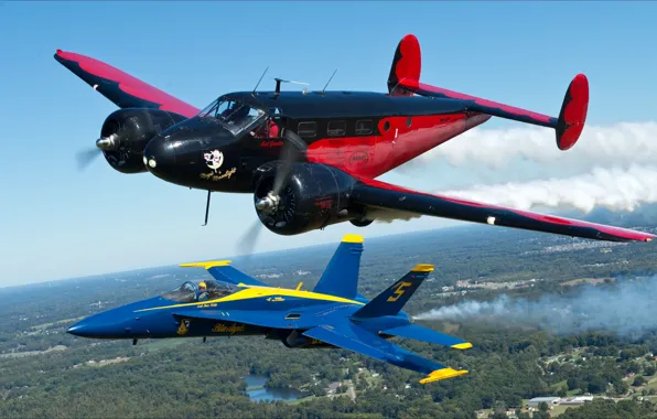 Авиация, шоу, USA, five, force, Blue Angels, Memphis, air show