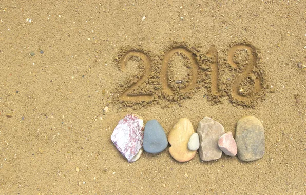 Картинка песок, пляж, камни, фон, new year, beach, stone, texture