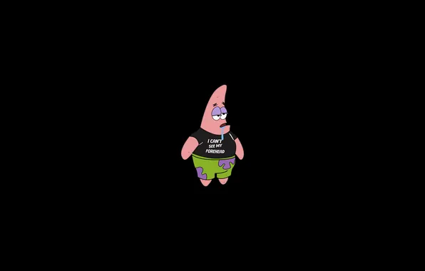 Черный фон, мульт, SpongeBob, SpongeBob SquarePants, Губка Боб Квадратные Штаны, Patrick Star, Патрик Стар, SquarePants
