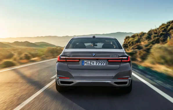 BMW, вид сзади, 750Li, 7-Series, 2019, XDrive