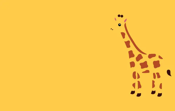 Картинка животное, Минимализм, жираф