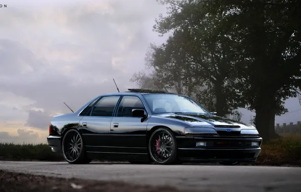 Картинка черный, тюнинг, форд, Ford scorpio