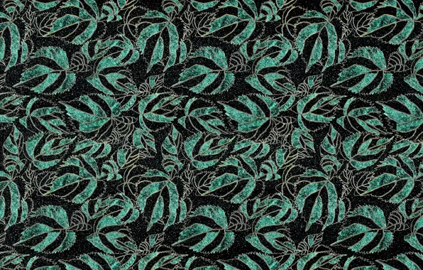 Зеленый, фон, Green, Leaves, Pattern, Glitter
