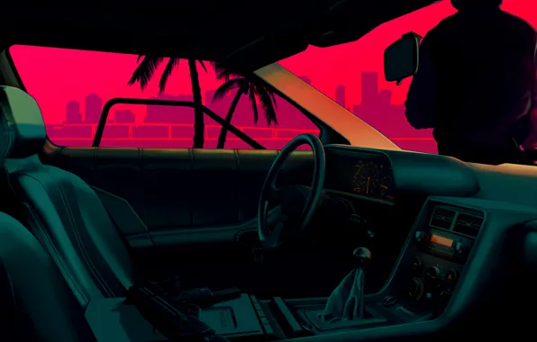 Картинка Car, Art, Hotline Miami, Dennaton Games, TheVideoGamegallery.com