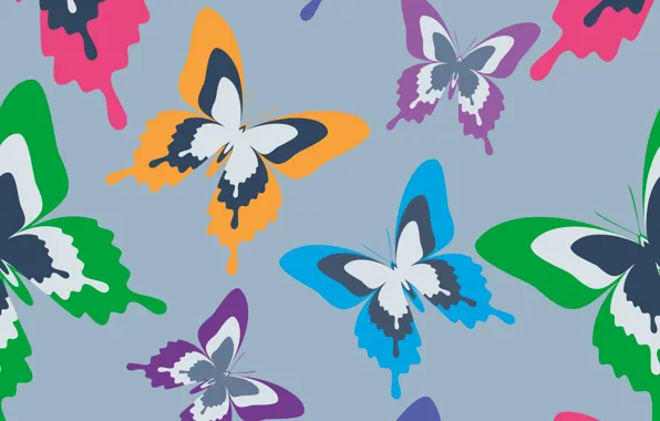 Бабочки, фон, текстура