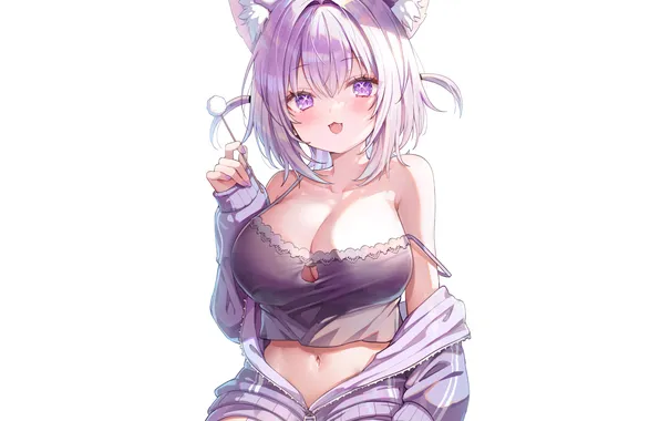 Девушка, милашка, кошечка, virtual youtuber
