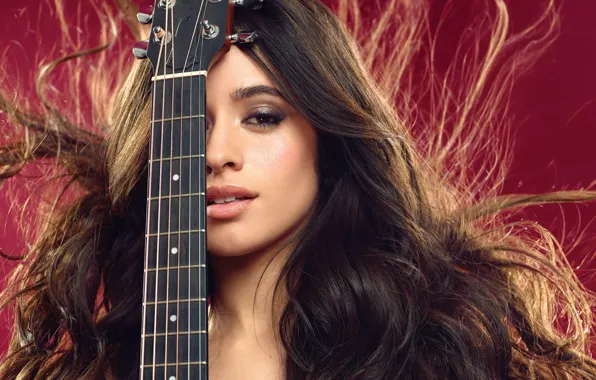 Картинка гитара, певица, Camila Cabello