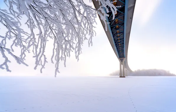 Картинка зима, мост, Finland, South Karelia, Lappeenranta