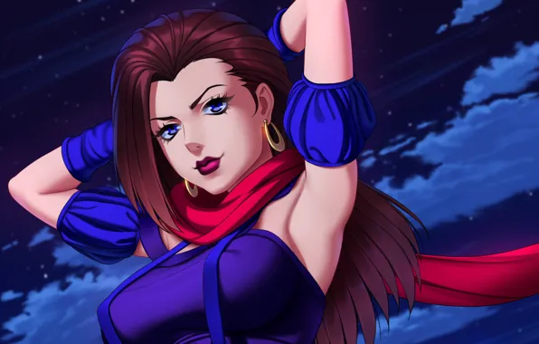 Грудь, девушка, шарф, jojo, JoJo's Bizarre Adventure, lisa lisa, elizabeth joestar