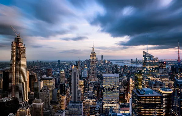 Картинка Нью-Йорк, США, Манхэттен, New York, Empire State Building