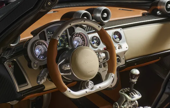 Roadster, приборы, руль, суперкар, Pagani, supercar, торпедо, Utopia