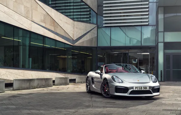 Фары, вечер, Porsche, переулок, Boxster, Spyder
