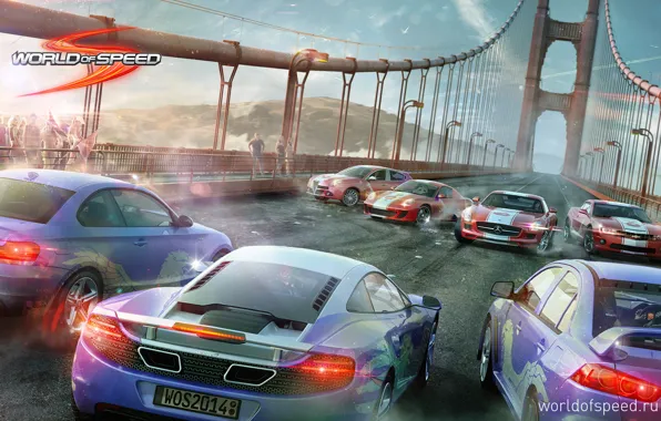 Картинка машина, горы, мост, World Of Speed