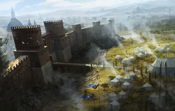 Стены, крепость, лагерь, Assassin's Creed Identity, War of Cambrai