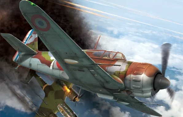 ВВС Франции, французский истребитель-моноплан, Armée de l'Air, Bloch MB.152C-1