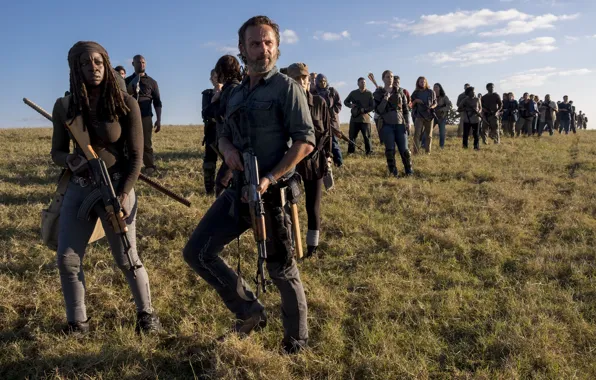 The Walking Dead, Andrew Lincoln, Michonne, Danai Gurira, Rick, Season 8