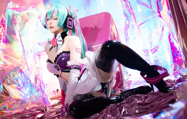 Картинка Hatsune Miku, Asian, model, women, cosplay, Hoshilily