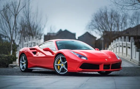 Картинка car, red, ferrari, front, china, luxury, italian, editorial