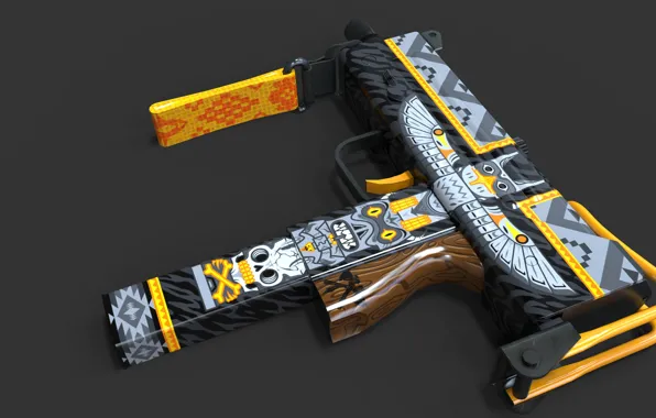 Тотем, раскрас, workshop, cs go, custom paint job, mac-10, totemac
