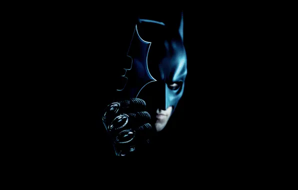 Фантастика, маска, Бэтмен, черный фон, The Dark Knight, постер, Batman, Темный рыцарь