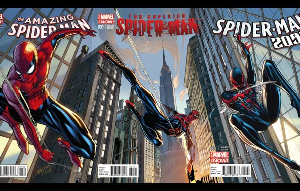 Spider man, spider man 2099, the amazing spider man, the superior