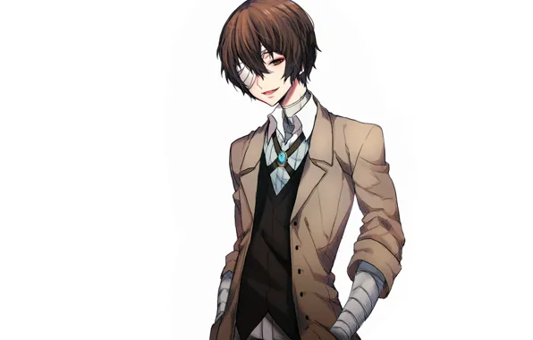 Камень, арт, брошь, Bungou Stray Dogs, Бродячие Псы: Литературные Гении, Дазай Осаму