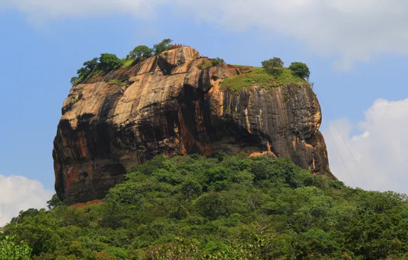 Картинка природа, Шри-Ланка, Сигирия, «львиная скала», скальное плато
